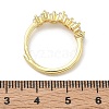 Adjustable Brass Micro Pave Cubic Zirconia Finger Rings RJEW-C163-26B-G-5