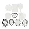 10Pcs 10 Styles Vintage Lace Waterproof PET Stickers Sets DIY-M066-05B-3