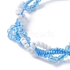 Glass Seed Beads Braided Beaded Bracelets for Women BJEW-MZ00215-03-3