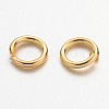 90pcs Golden Color Brass Open Jump Rings X-JRC6MM-G-2