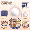 Round PU Leather & Plastic Jewelry Set Storage Box CON-TAC0014-06C-4