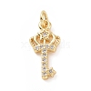 Brass Micro Pave Cubic Zirconia Pendants KK-C012-18G-1