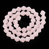 Imitation Jade Frosted Glass Bead Strands EGLA-A039-J6mm-MD07-2