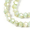 Ombre Effect Dyed Glass Beads Strands X-GLAA-T025-4mm-09D-3