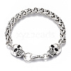 Men's Alloy Wheat Chain Bracelets BJEW-T014-05AS-1