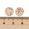 304 Stainless Steel Textured Disc Charms STAS-Q336-11B-RG-3