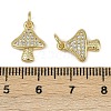 Brass Micro Pave Cubic Zirconia Pendants KK-I358-060B-G-3