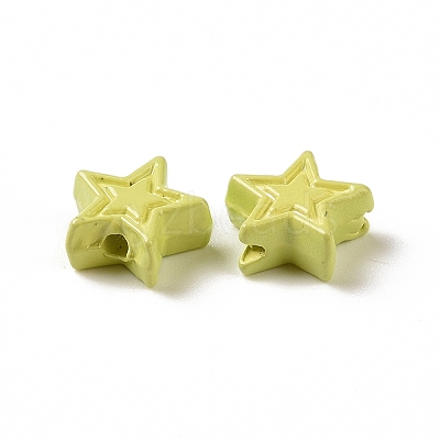 Spray Painted Alloy Beads PALLOY-K001-02A-1