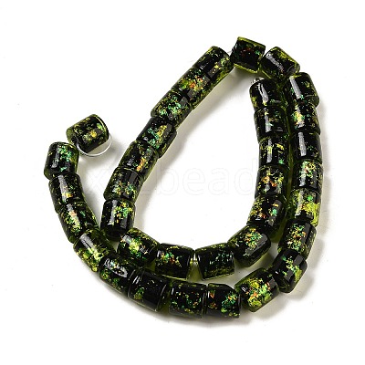 Handmade Dichroic Foil Glass Beads Strands DICH-U001-09D-1