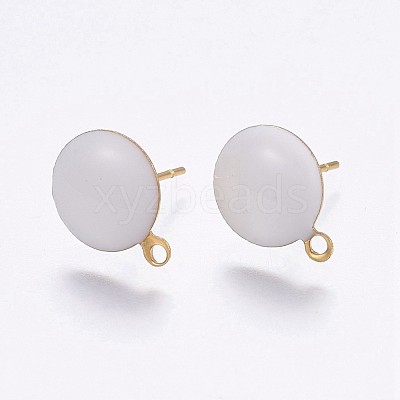 Ion Plating(IP) 304 Stainless Steel Stud Earring Findings X-STAS-P203-A06-02-1