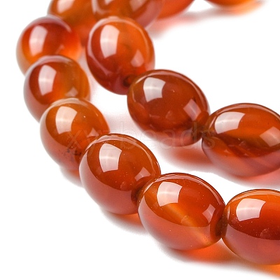 Oval Natural Carnelian Beads Strands G-D622-06-A-1