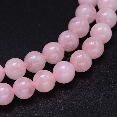 Pink Color Natural Madagascar Rose Quartz Beads Strands G-F222-41-10mm-1