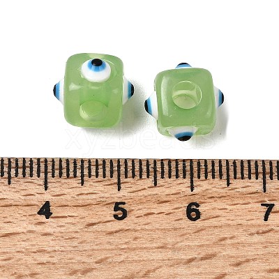 Resin Evil Eye European Beads RESI-A021-15-1