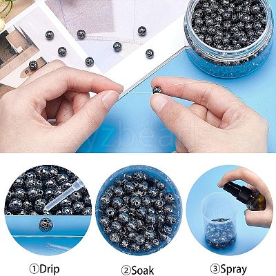 Electroplated Natural Lava Rock Beads G-NB0001-91A-1