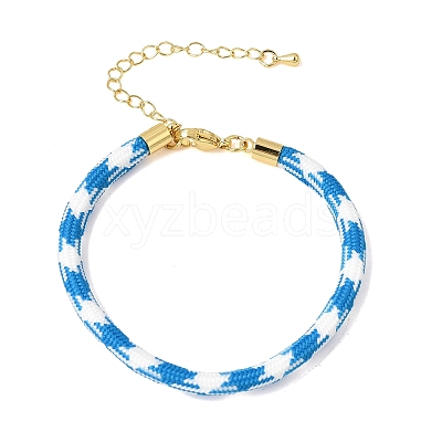Braided Round Polyester Cord Bracelet Makings FB-CBAEDA0-01G-32-1