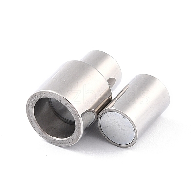 Tarnish Resistant 304 Stainless Steel Magnetic Clasps with Glue-in Ends STAS-F276-04P-1