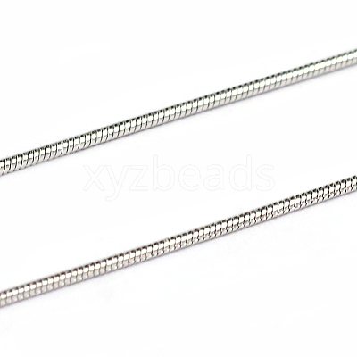 Tarnish Resistant 304 Stainless Steel Round Snake Chains CHS-L001-163-0.9mm-1