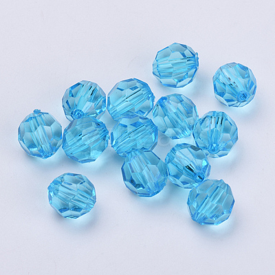 Transparent Acrylic Beads TACR-Q257-6mm-V40-1