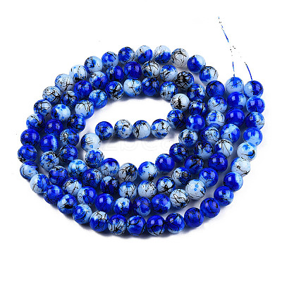 Drawbench & Baking Paint Glass Beads Strands GLAA-S176-17-1