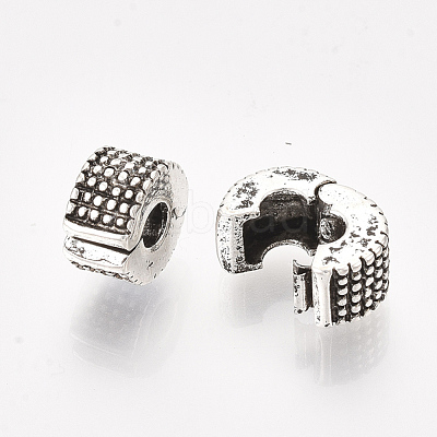 Alloy European Style Clasps PDLC-R001-19AS-1