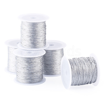 5 Rolls 5 Sizes Round PET Metallic Thread MCOR-TA0001-02A-1