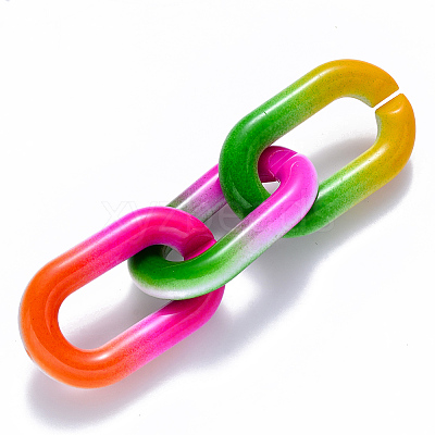 Two Tone Opaque Acrylic Linking Rings OACR-S036-006B-M-1