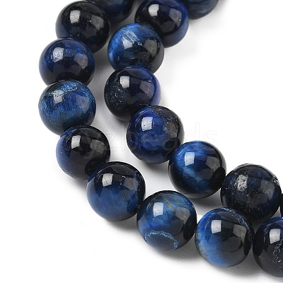Grade B Natural Tiger Eye Beads Strands G-F591-18-8mm-01-1