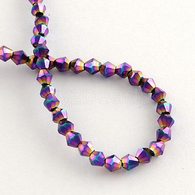 Electroplate Glass Bead Strands EGLA-R094-3mm-02-1