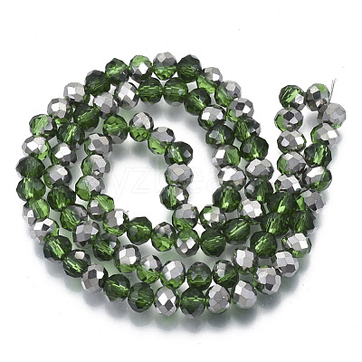 Electroplate Glass Beads Strands EGLA-A034-T4mm-1