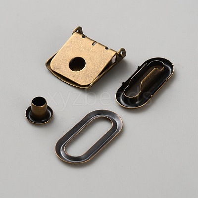 Brass Baseball Hat Cap Buckle Strap Clasp Clip Kit FIND-WH0435-60AB-1