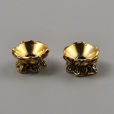 Tibetan Style Alloy Bead Caps FIND-WH0291-09B-AG-1