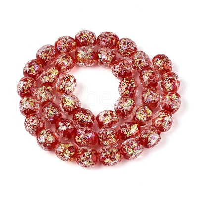 Handmade Foil Glass Beads Strands FOIL-N033-03C-1