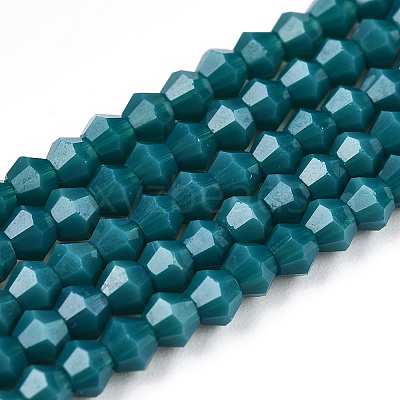Opaque Solid Color Imitation Jade Glass Beads Strands EGLA-A039-P2mm-D18-1