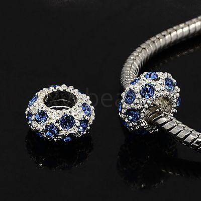 Alloy Rhinestone European Beads CPDL-H999-23-1