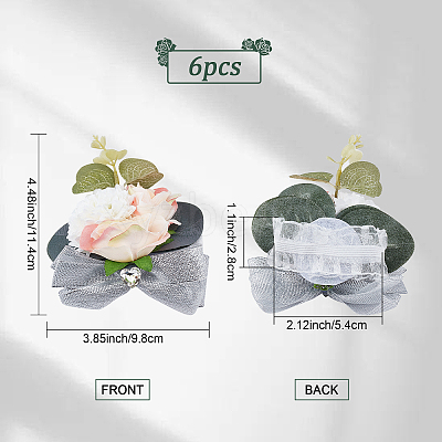Silk Cloth Silk Ribbon Wrist Corsage AJEW-WH0277-62A-1