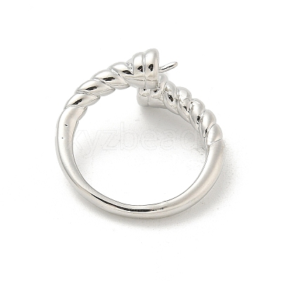 Brass Cup Peg Open Cuff Ring Settings LS-KK-G518-10P-05-1