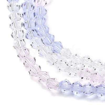 Transparent Gradient Color Glass Beads Strands GLAA-F131-01A-02-1