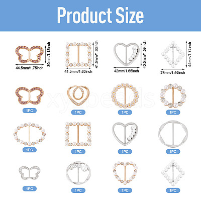 12Pcs 12 Styles Alloy Buckles AJEW-TA0003-44-1