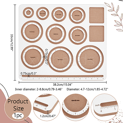 Wooden Bead Design Boards WOOD-WH0042-26A-1