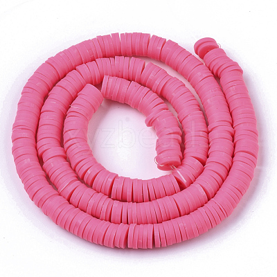 Handmade Polymer Clay Beads Strands CLAY-R089-6mm-059-1