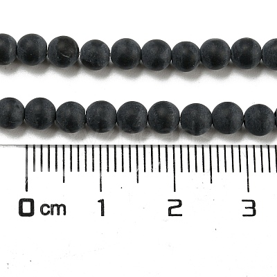 Grade A Natural Black Agate Beads Strands G447-2-1