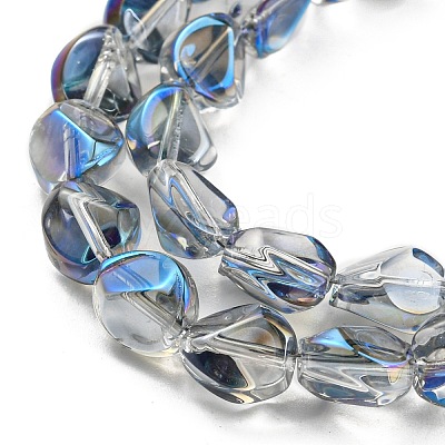 Electroplate Glass Beads Strands EGLA-G037-04A-1