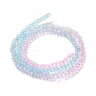 Transparent Painted Glass Beads Strands DGLA-A034-T1mm-A22-1