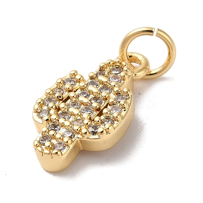 Rack Plating Brass & Cubic Zirconia Pendants KK-L216-063G-1