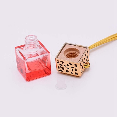 Car Hanging Air Freshener Glass Bottles DJEW-WH0008-10F-1