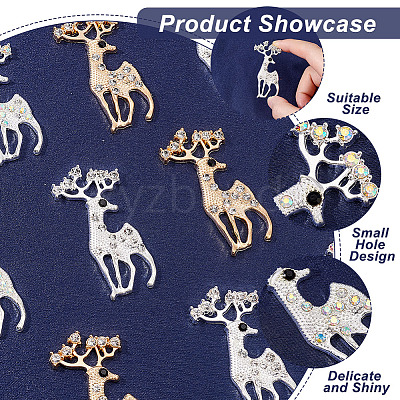 18Pcs 3 Colors Alloy Rhinestone Filigree Joiners PALLOY-AR0001-30-1