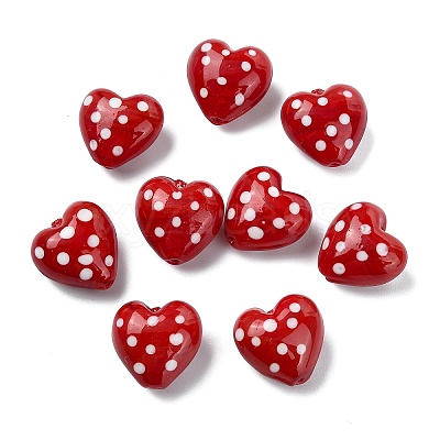 10Pcs Baking Paint Glass Beads GLAA-CJ0002-96-1