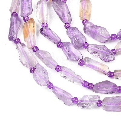 Natural Ametrine Beads Strands G-F821-E01-01-1