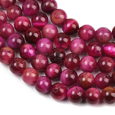 Grade AB Natural Tiger Eye Beads Strands G-B133-A02-6MM-05-1