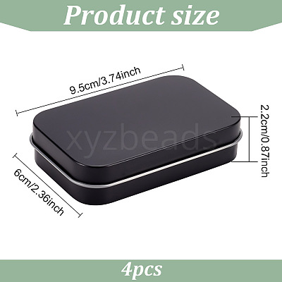 Tinplate Storage Box CON-WH0085-92-1